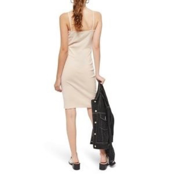 TOPSHOP Nude Spaghetti Strap Cami Dress - Picture 2 of 7